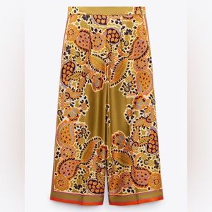 Zara printed culottes - worn once, pristine condition